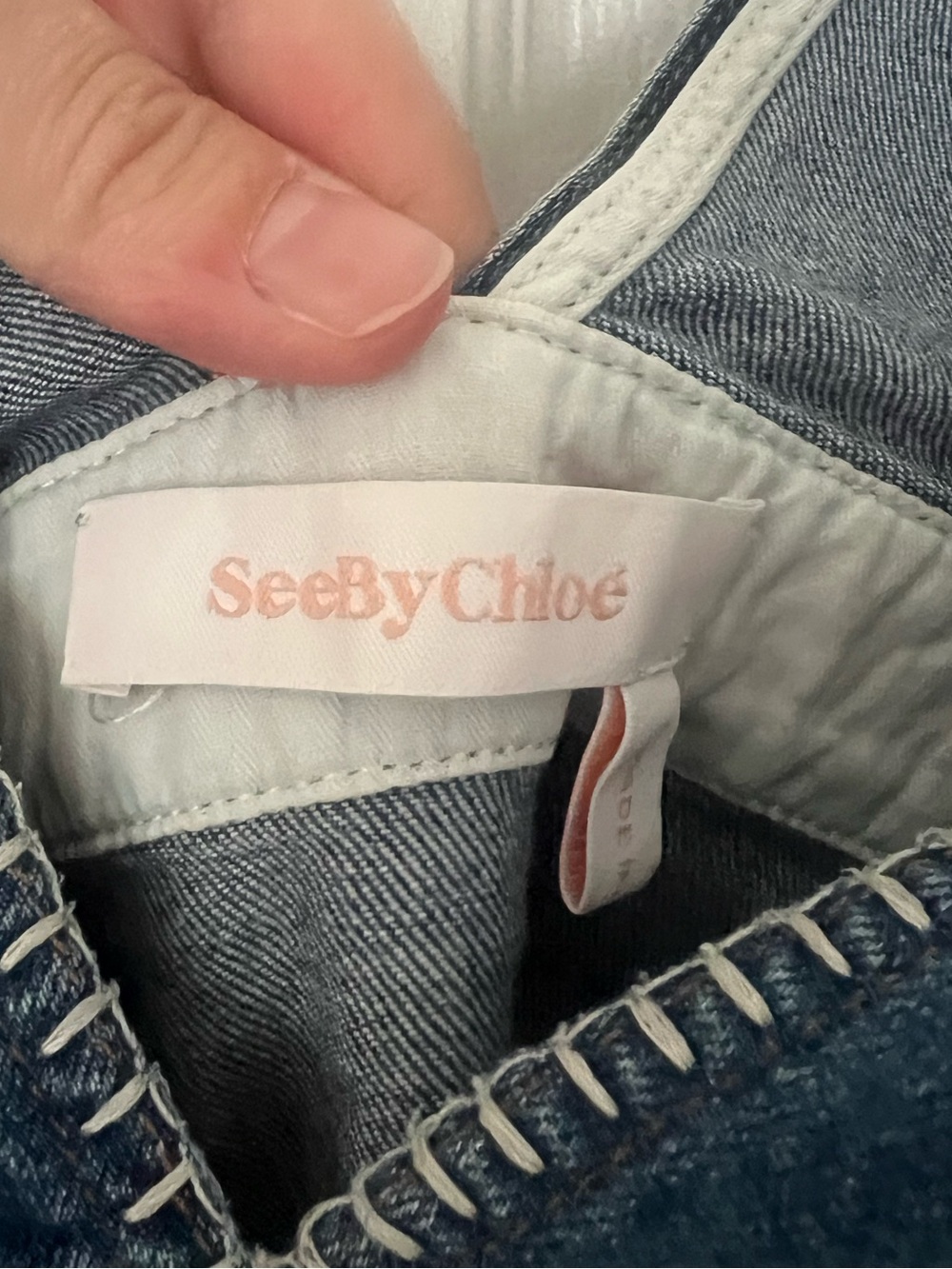 See by Chloe Denim Overall Dress - Picture 3 of 5